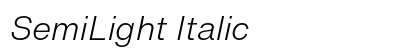 SemiLight Italic font free download
