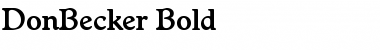 DonBecker Bold Font