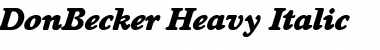 DonBecker-Heavy Italic Font