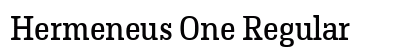 Hermeneus One Regular font free download