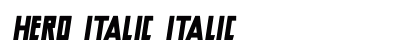 Hero Italic Italic Font Hero Italic Italic Font Preview