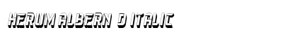 Herum Albern 3D Italic font free download