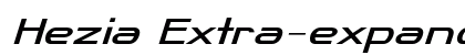 Hezia Extra-expanded Italic font free download