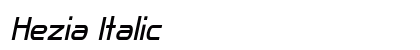 Hezia Italic font free download