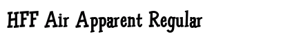 HFF Air Apparent Regular font free download