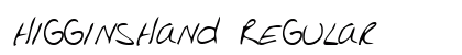 HigginsHand Regular Font Preview