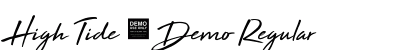 High Tide - Demo Regular Font Preview