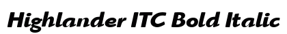 Highlander ITC Bold Italic Preview