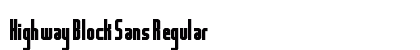 Highway Block Sans Regular font free download