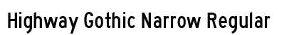Highway Gothic Narrow Regular font free download