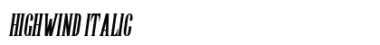 Highwind Italic preview Highwind Italic preview