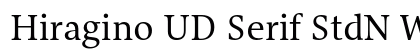 Hiragino UD Serif StdN W4 preview