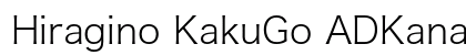 Hiragino KakuGo ADKana Std W2 Preview