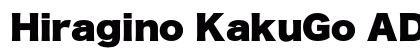 Hiragino KakuGo ADKana Std W9 Preview