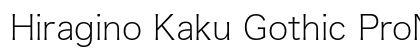 Hiragino Kaku Gothic ProN W1 Preview