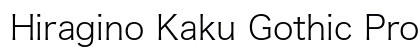 Hiragino Kaku Gothic ProN W2 Preview