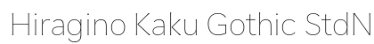 Hiragino Kaku Gothic StdN W0 Preview