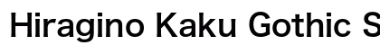 Hiragino Kaku Gothic StdN W6 Preview