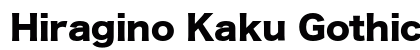 Hiragino Kaku Gothic StdN W8