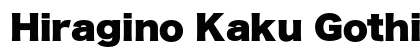 Hiragino Kaku Gothic StdN W9 Preview