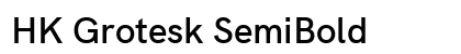 HK Grotesk SemiBold Preview