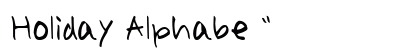 Holiday Alphabe " font free download
