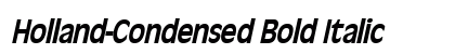 Holland-Condensed Bold Italic font free download