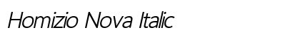 Homizio Nova Italic font free download