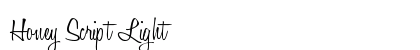 Honey Script Light Preview