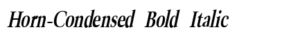 Horn-Condensed Bold Italic Preview