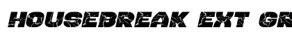 Housebreak Ext Grunged Italic Font Preview