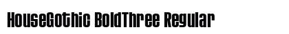 HouseGothic BoldThree Regular Font Preview