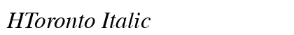 HToronto Italic Font Preview