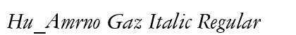 Hu_Amrno Gaz Italic Regular font free download