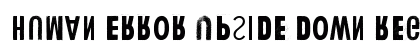 Human Error Upside Down Regular Font Preview
