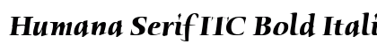Humana Serif ITC Bold Italic Preview