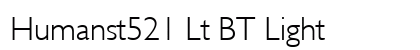 Humanst521 Lt BT Light font free download