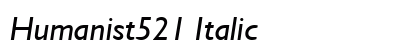 Humanist521 Italic font free download