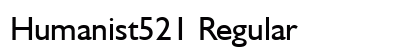 Humanist521 Regular font free download