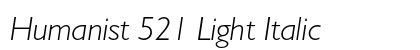 Humanist 521 Light Italic font free download