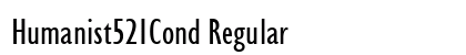 Humanist521Cond Regular font free download