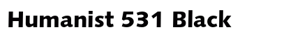 Humanist 531 Black Preview