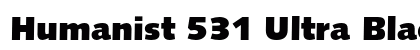 Humanist 531 Ultra Black font free download