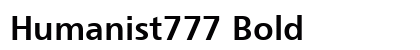 Humanist777 Bold font free download