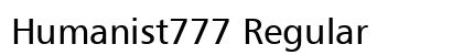Humanist777 Regular Preview