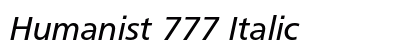 Humanist 777 Italic Preview