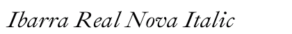 Ibarra Real Nova Italic font free download