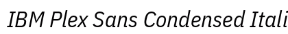IBM Plex Sans Condensed Italic Preview