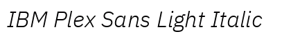 IBM Plex Sans Light Italic font free download