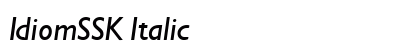 IdiomSSK Italic Font Preview